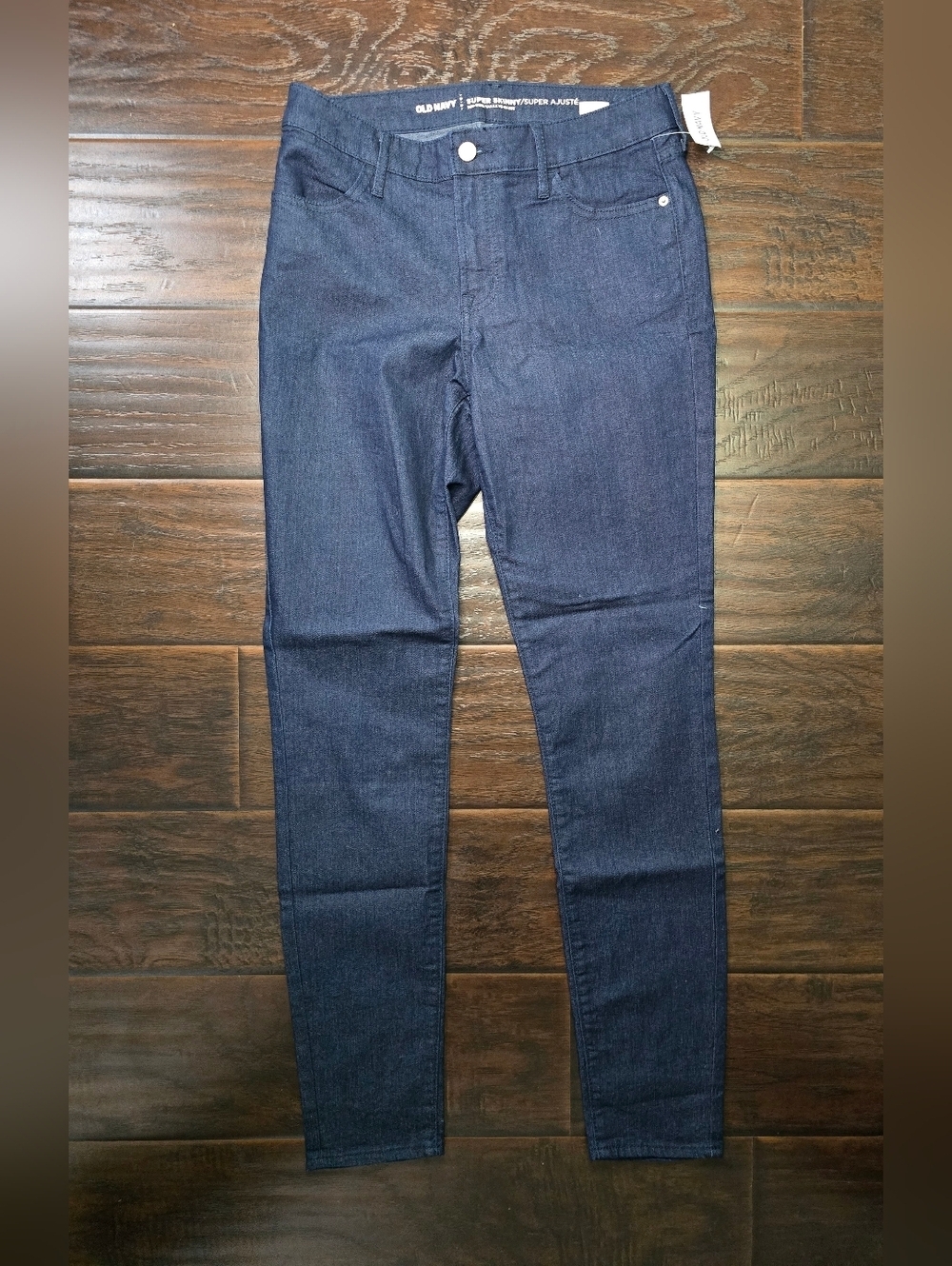 NWT Old Navy Womens High-Rise Skinny Denim Blue Jeans 8 Long
